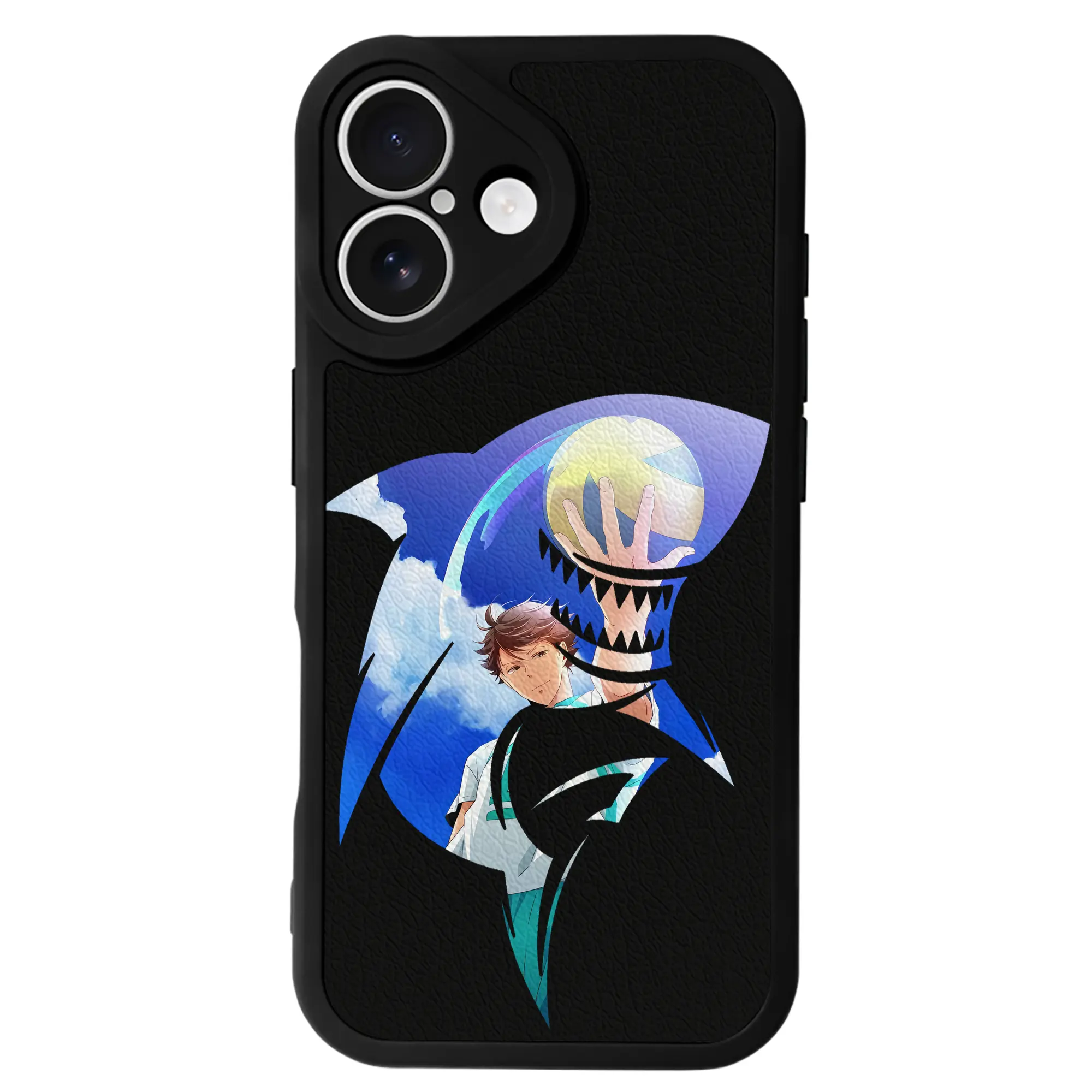 ハイキュー!! グッズ,及川徹 - IPhone 16シリーズ対応 ・ シリコンスマホケース ・ レザー調 ・ 高精度フィット ・ 耐衝撃 ・ ワイヤレス充電対応 ・ 精密カット